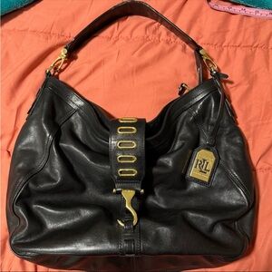 Ralph Lauren Black Leather Bag